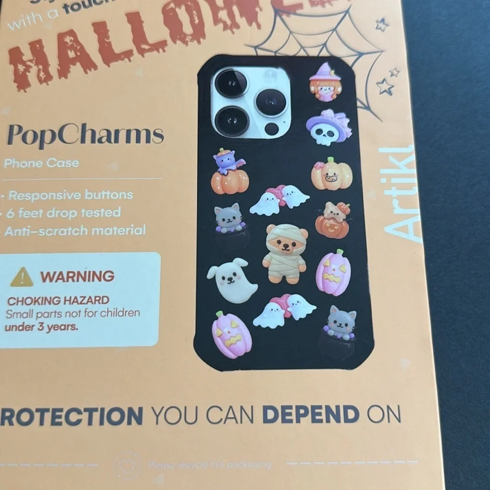 Artikl iPhone 16 pro max pop charms Halloween case